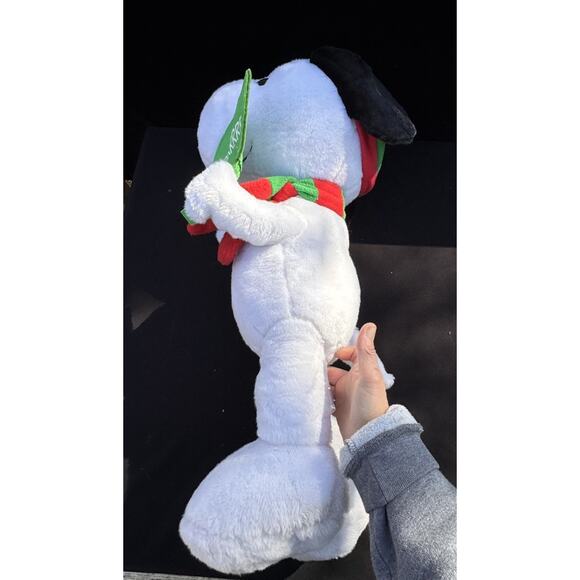 24” PEANUTS Brrr Snoopy Gemmy Plush Christmas Holiday Greeter Rare - Picture 3 of 11